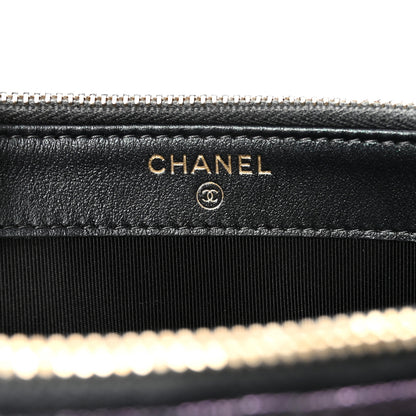 Chanel Iridescent Caviar Quilted Small Clutch With Chain Black 6 of 12