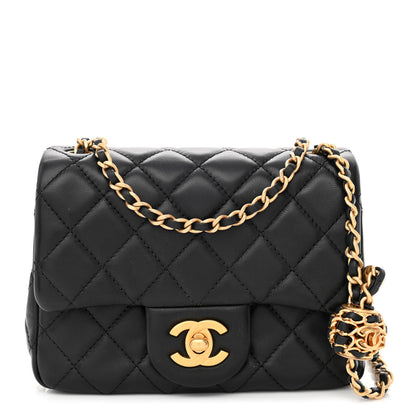 Chanel Lambskin Quilted Mini Pearl Crush Flap Black 1 of 11