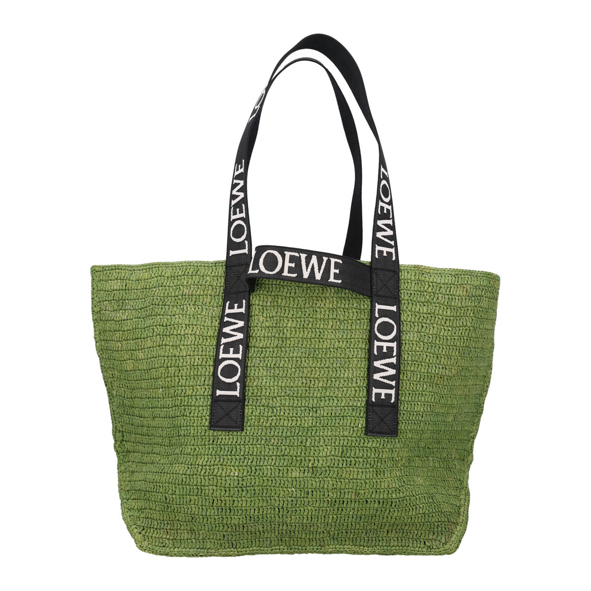 Raffia Paulas Ibiza Fold Shopper Tote Green