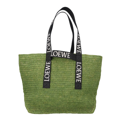 Loewe Raffia Paulas Ibiza Fold Shopper Tote Green 1 of 10