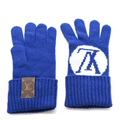 Louis Vuitton Wool Gants Maille LV Medallion Gloves S Blue 2 of 3