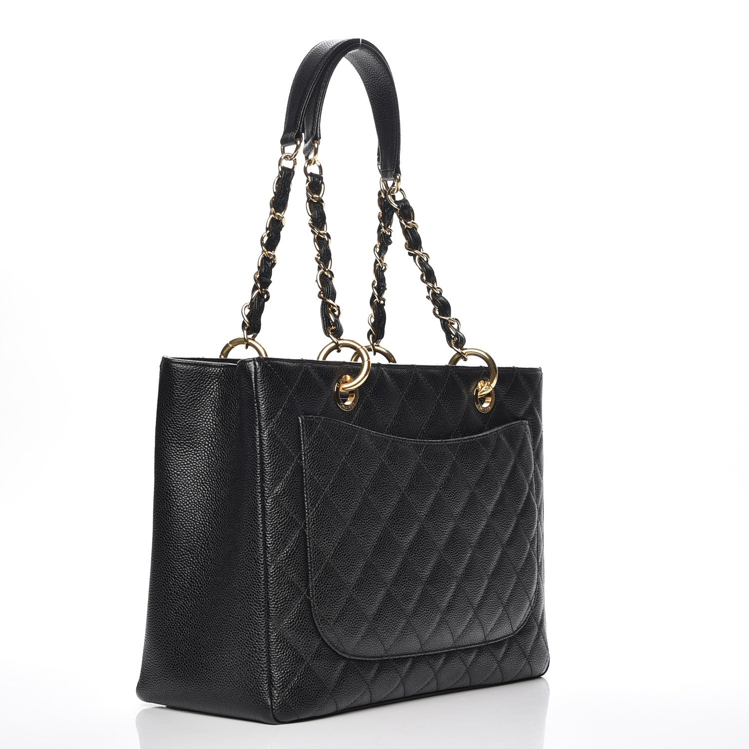 Chanel Caviar Quilted Grand Shopping Tote GST Black 3 of 7