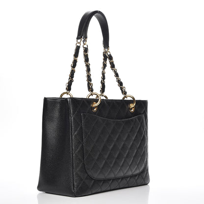 Chanel Caviar Quilted Grand Shopping Tote GST Black 3 of 7