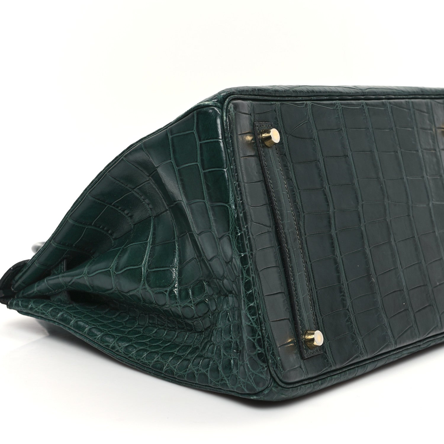 Hermes Matte Alligator Birkin 35 Vert Titien 9 of 12