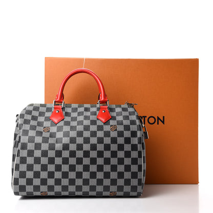Louis Vuitton Damier Speedy Bandouliere 30 Black White 14 of 14