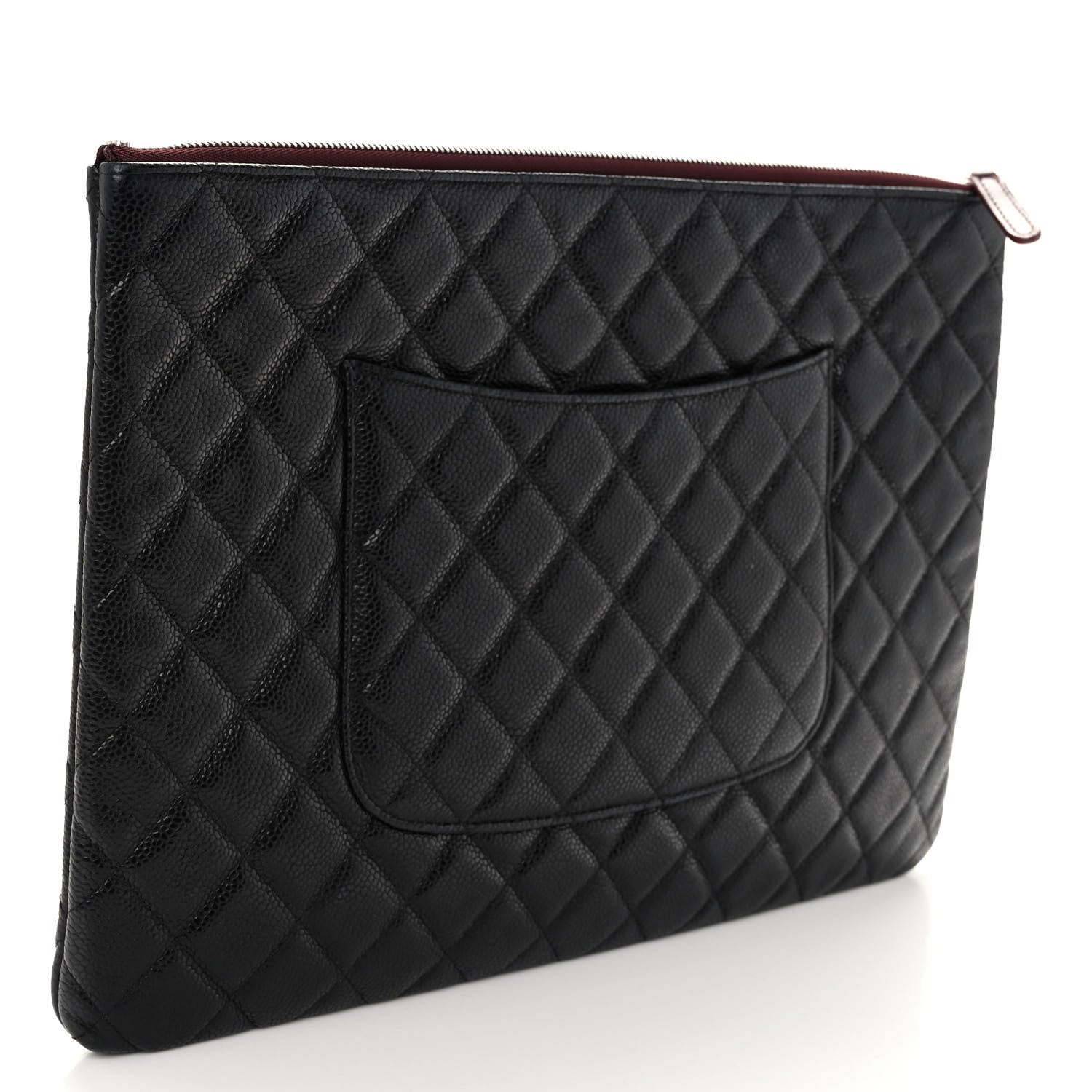 Chanel Caviar Quilted Large Cosmetic Case Black 3 of 9