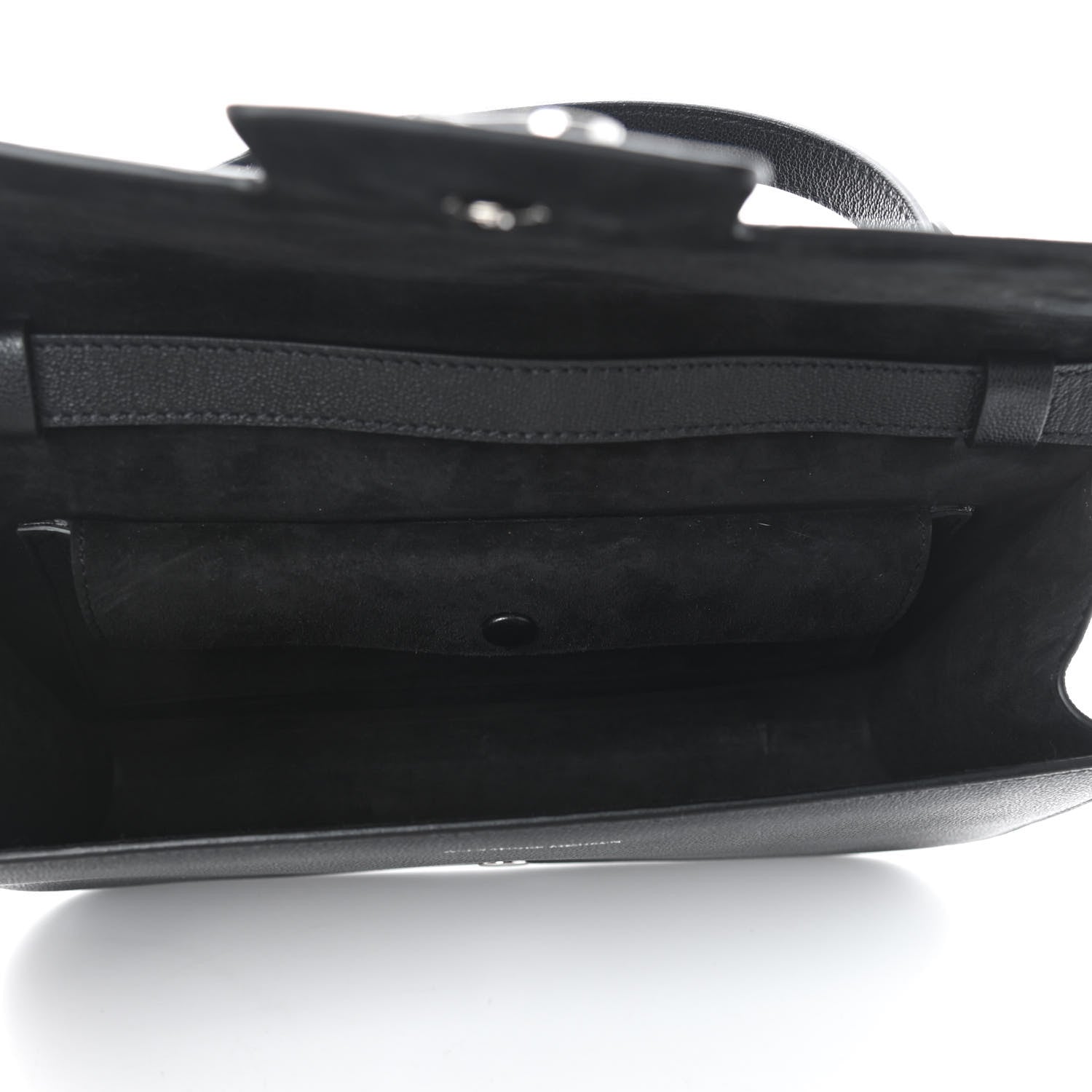Alexander McQueen Grained Calfskin Large Insignia Flap Black 5 of 10