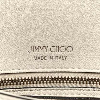 Jimmy Choo Calfskin Crystal Medium Cheri Top Handle Bag Milk 7 of 16