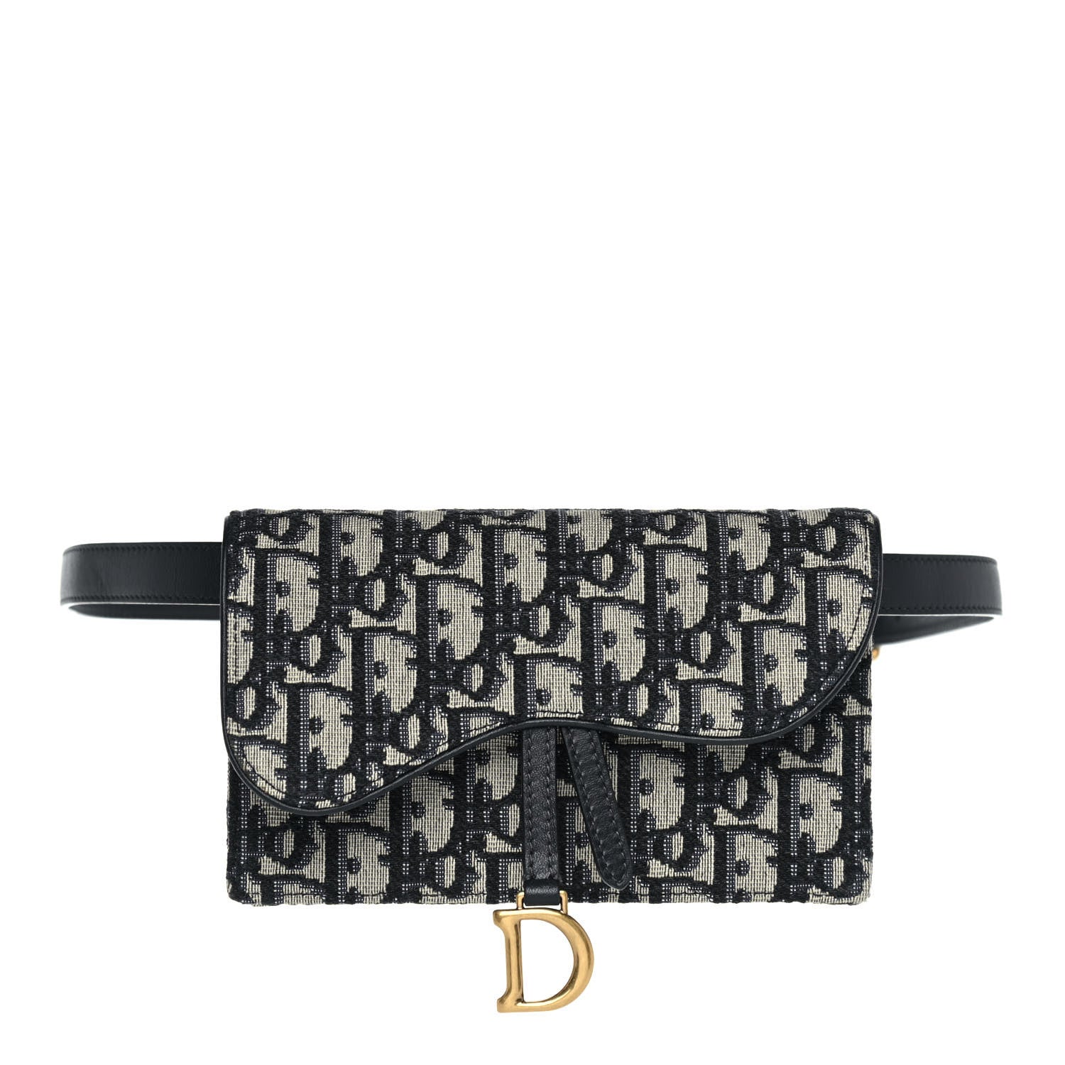 Christian Dior Oblique Saddle Belt Bag Blue 1 of 12