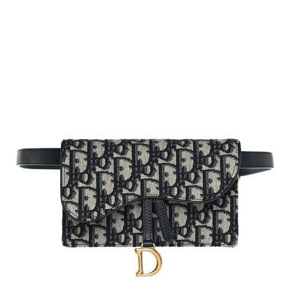 Christian Dior Oblique Saddle Belt Bag Blue 1 of 12