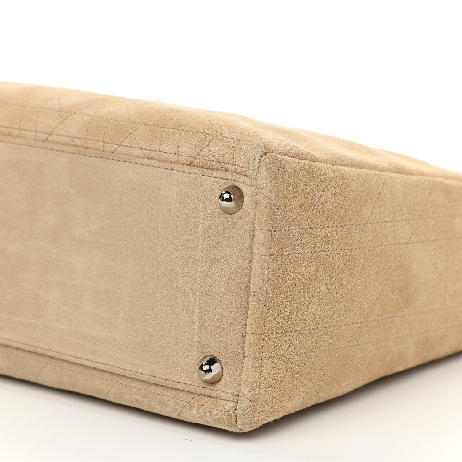 Christian Dior Suede Cannage Large Lady Dior Beige 6 of 10