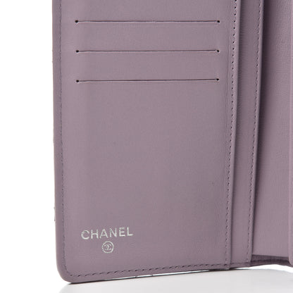 Chanel Lambskin Quilted Yen Wallet Light Purple 6 of 11