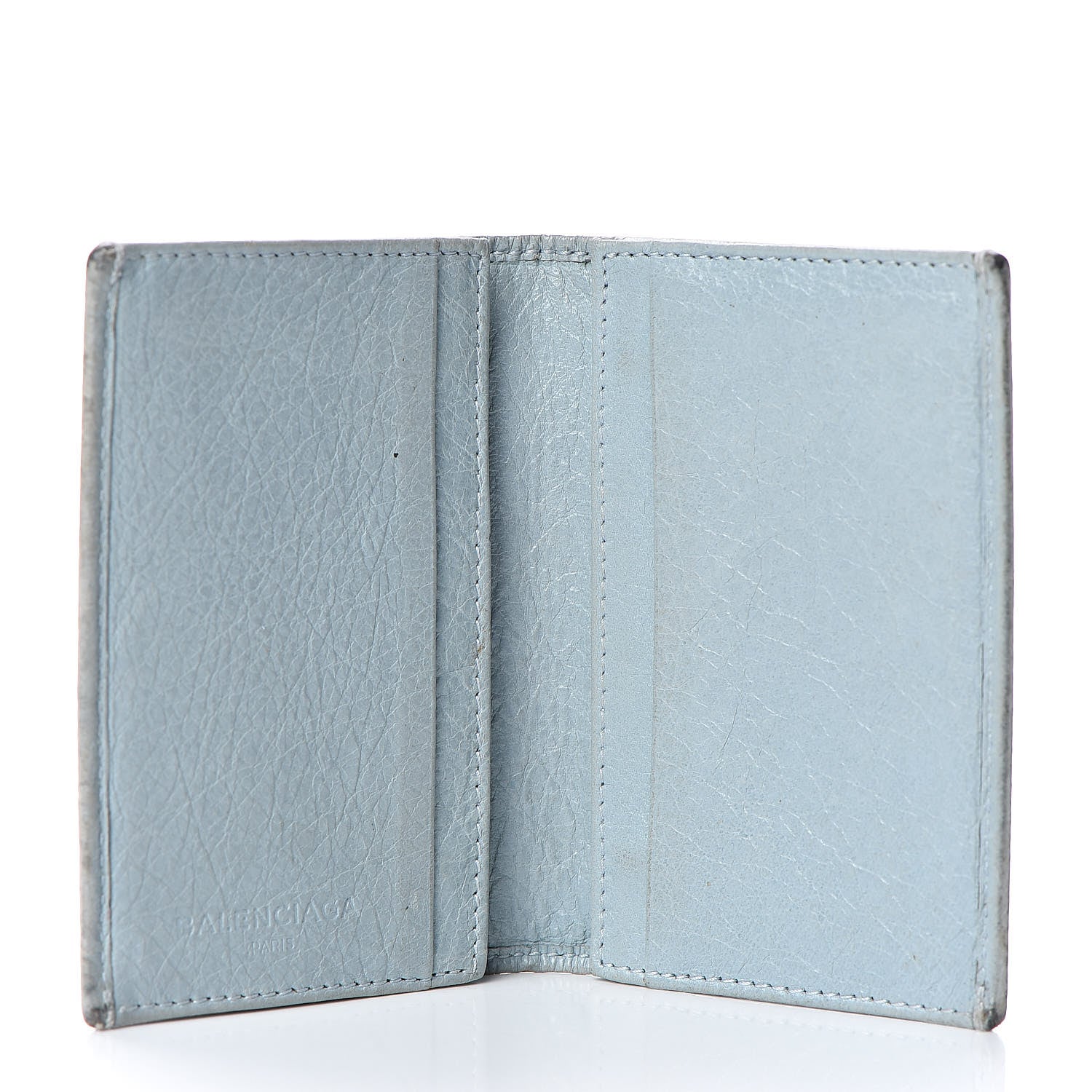 Balenciaga Agneau Giant 12 Silver Hardware Card Case Bleu Opaline 5 of 11