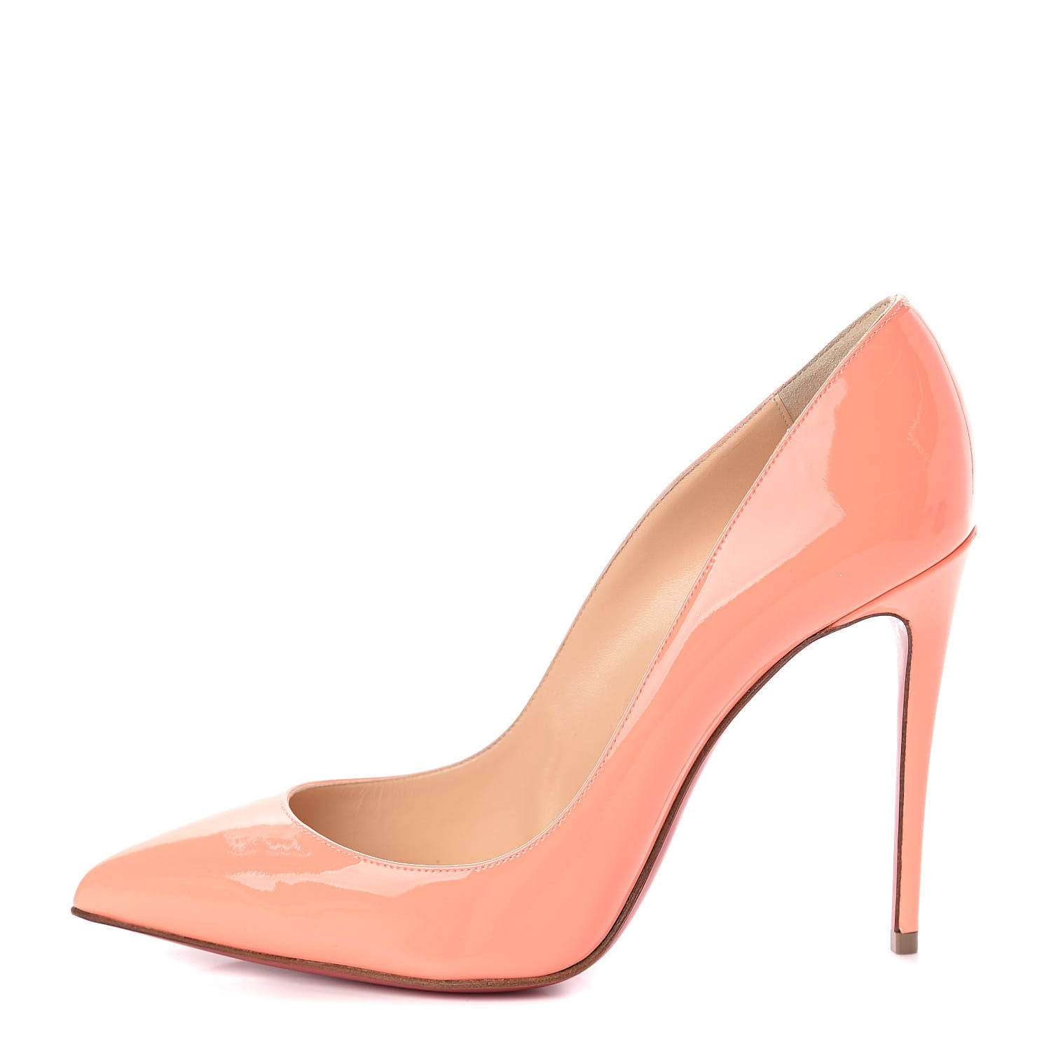 Christian Louboutin Patent Pigalle Follies 100 Pumps 37.5 Flamingo 1 of 7