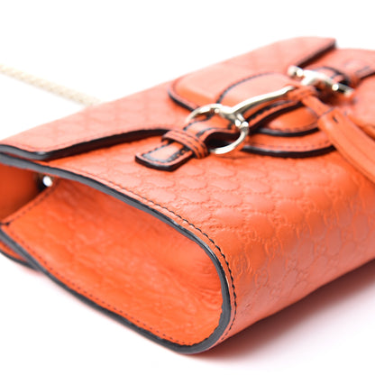 Gucci Soft Microguccissima Mini Emily Chain Shoulder Bag Sun Orange 9 of 10