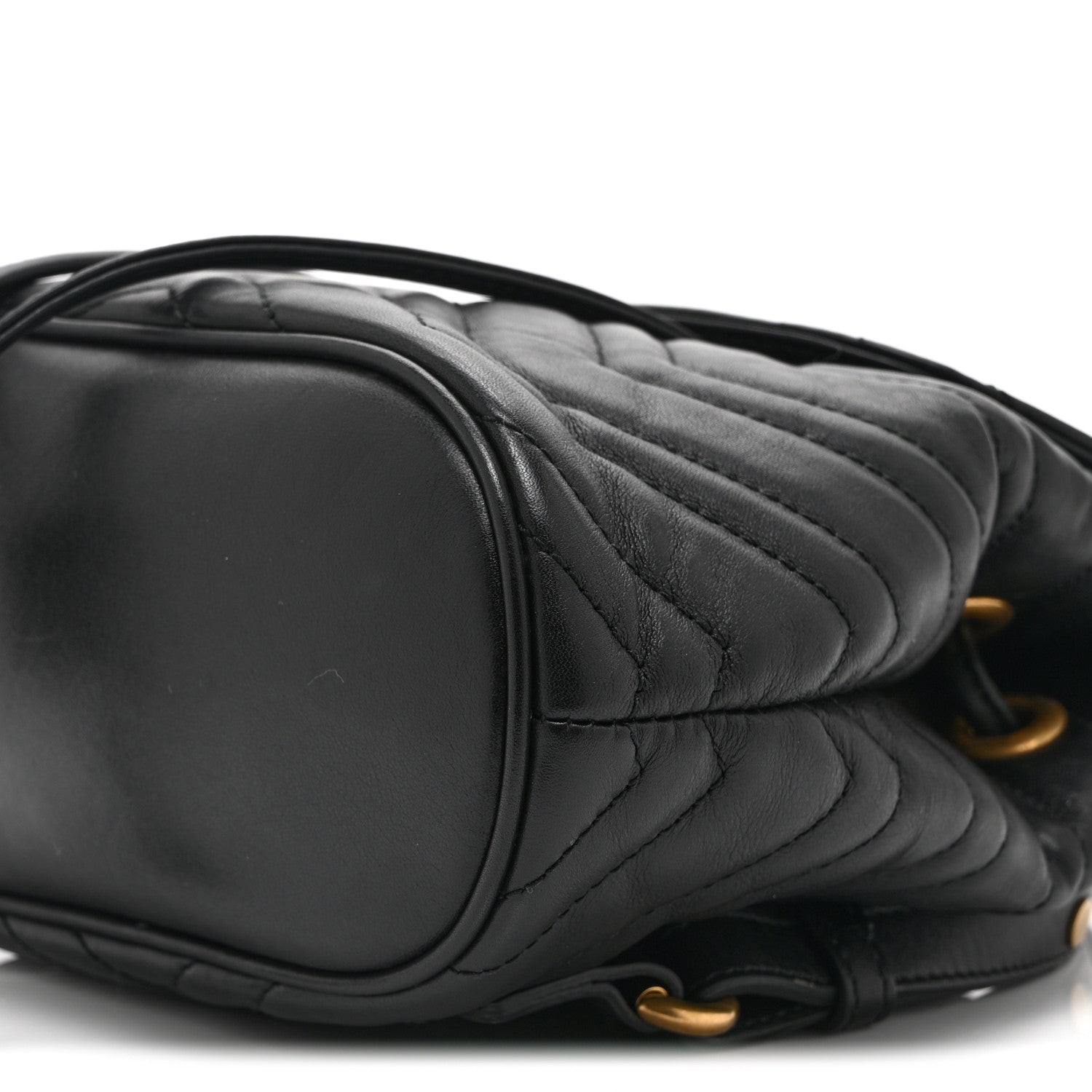 Gucci Calfskin Matelasse GG Marmont Flap Backpack Black 11 of 11
