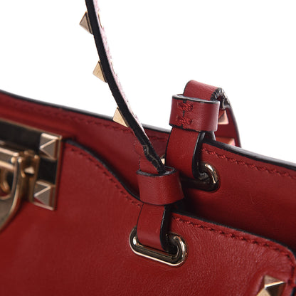 Valentino Garavani Vitello Small Rockstud Tote Rosso Valentino 11 of 13