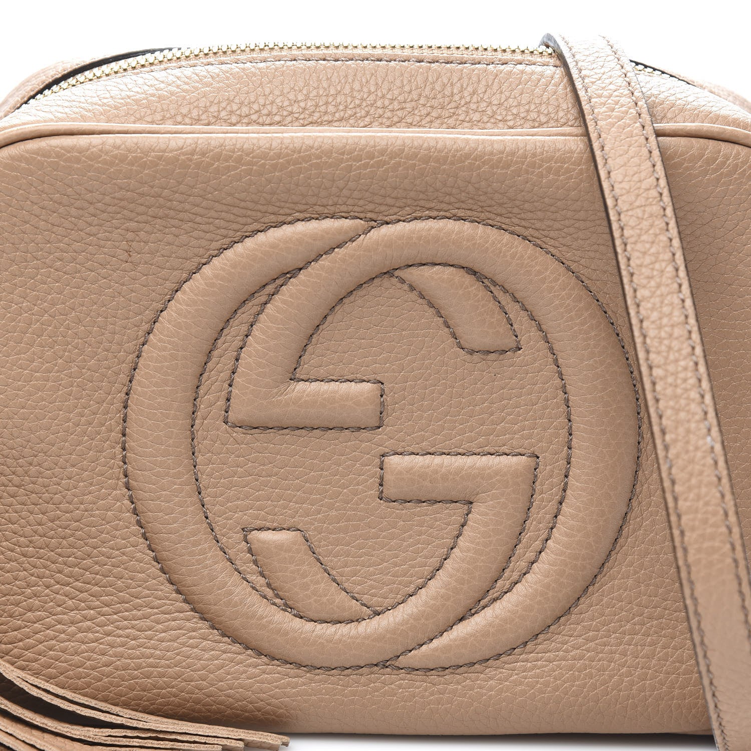 Gucci Pebbled Calfskin Small Soho Disco Bag Camelia 10 of 10
