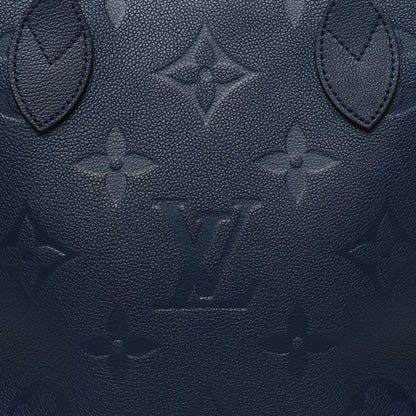 Louis Vuitton Empreinte Monogram Giant Neverfull MM Navy 9 of 11