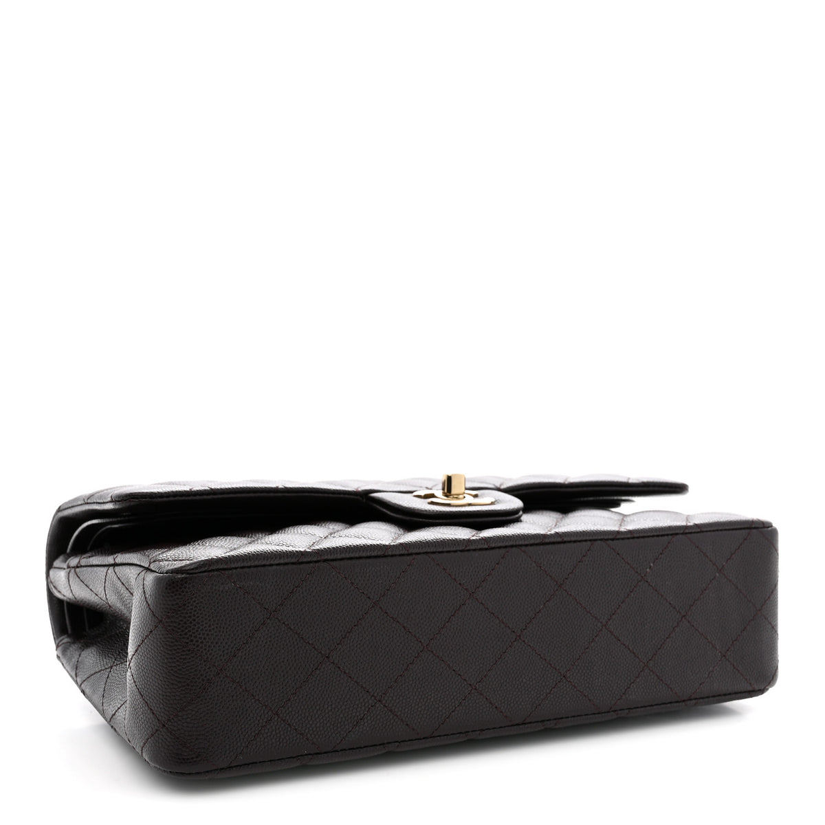 Chanel Caviar Quilted Medium Double Flap Brown 4 of 11