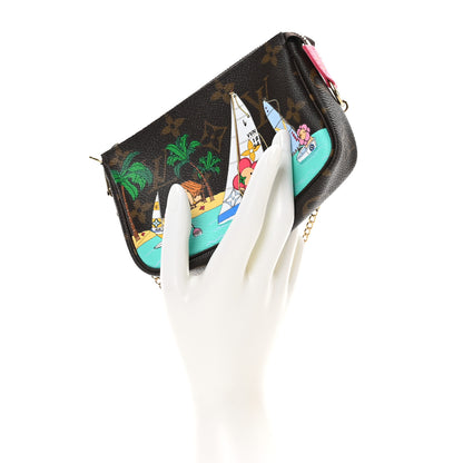 Louis Vuitton Monogram 2023 Christmas Animation Sailing Pochette Accessories Dragon Fruit Pink 2 of 10
