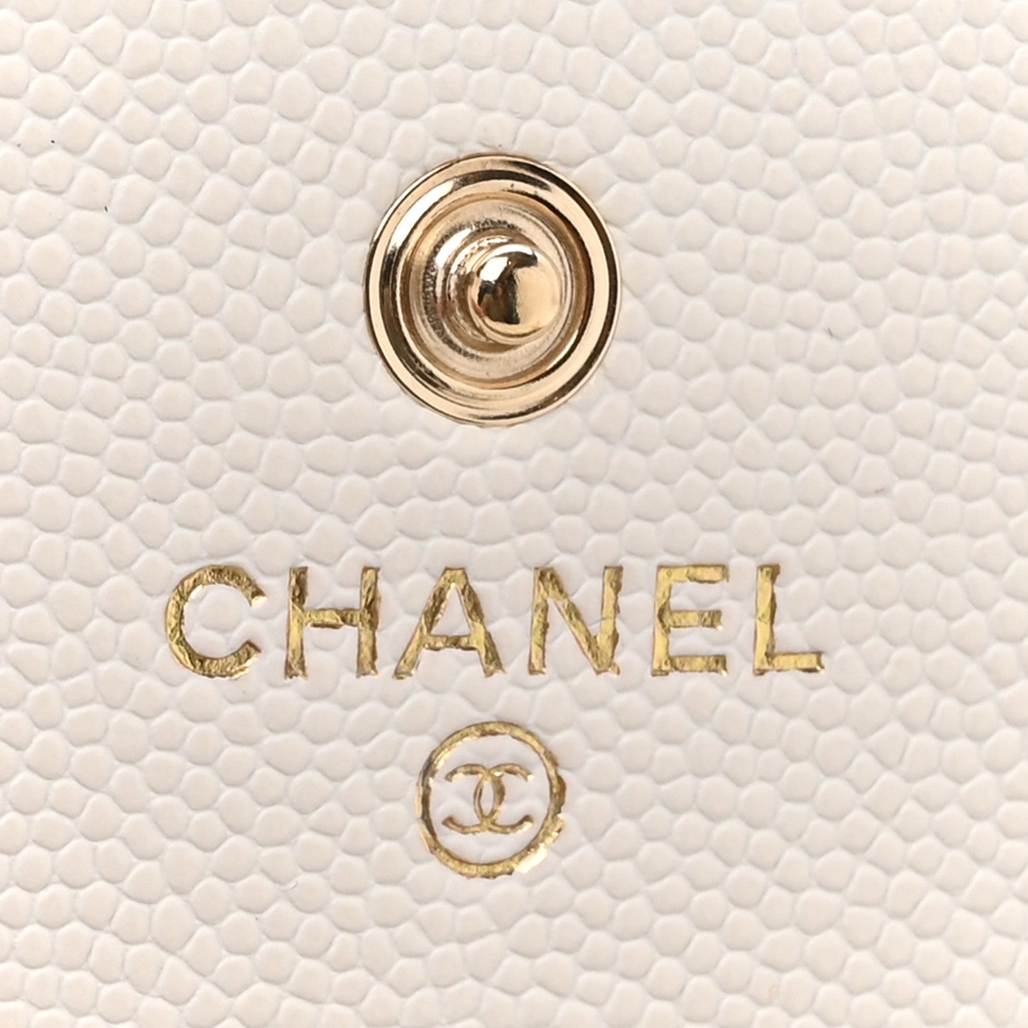 Chanel Caviar Quilted Striated CC Large Gusset Flap Wallet White 7 of 10