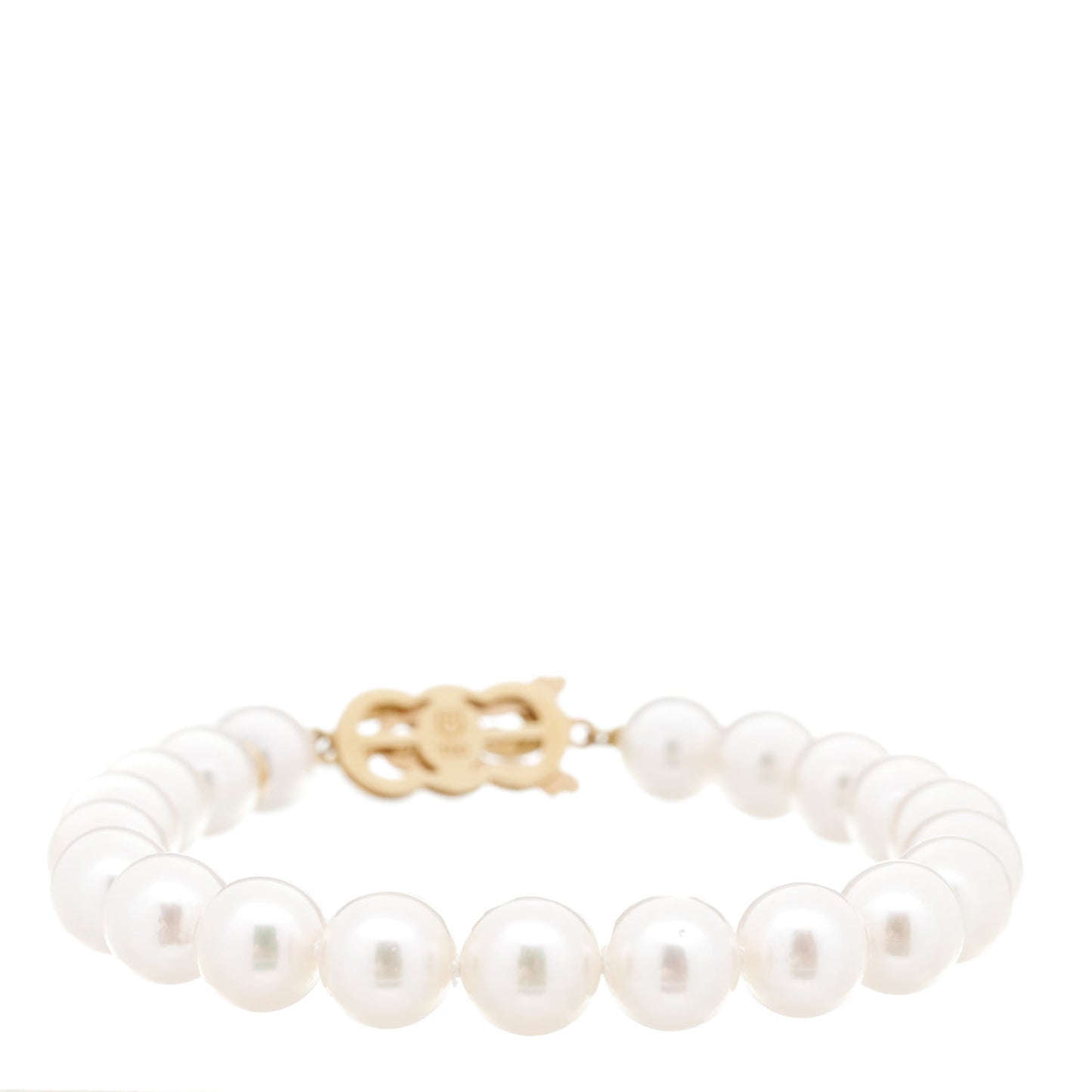 18K Yellow Gold Akoya Cultured Pearl 7.5-8mm Strand Bracelet