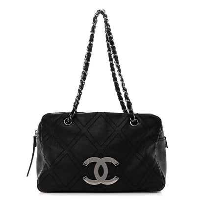 Chanel Calfskin Small Diamond Stitch Tote Black 1 of 12