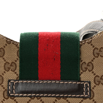Gucci Monogram Medium New Ladies Web Tote Dark Brown 14 of 17