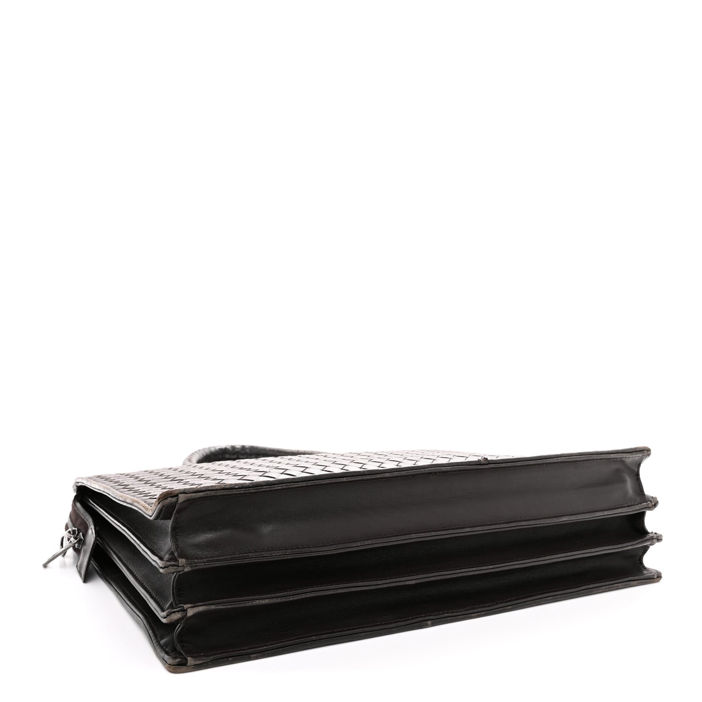 Nappa Intrecciato Briefcase Ebano