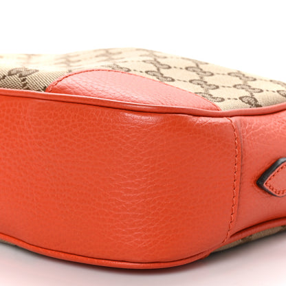 Gucci Monogram Dollar Calfskin Mini Bree Messenger Bag Beige Ebony Sun Orange 10 of 10