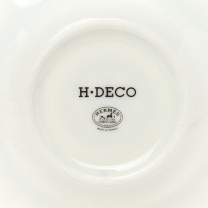 Hermes Porcelain H Deco Coffee Cup And Saucer Set Of 2 Black 7 of 11