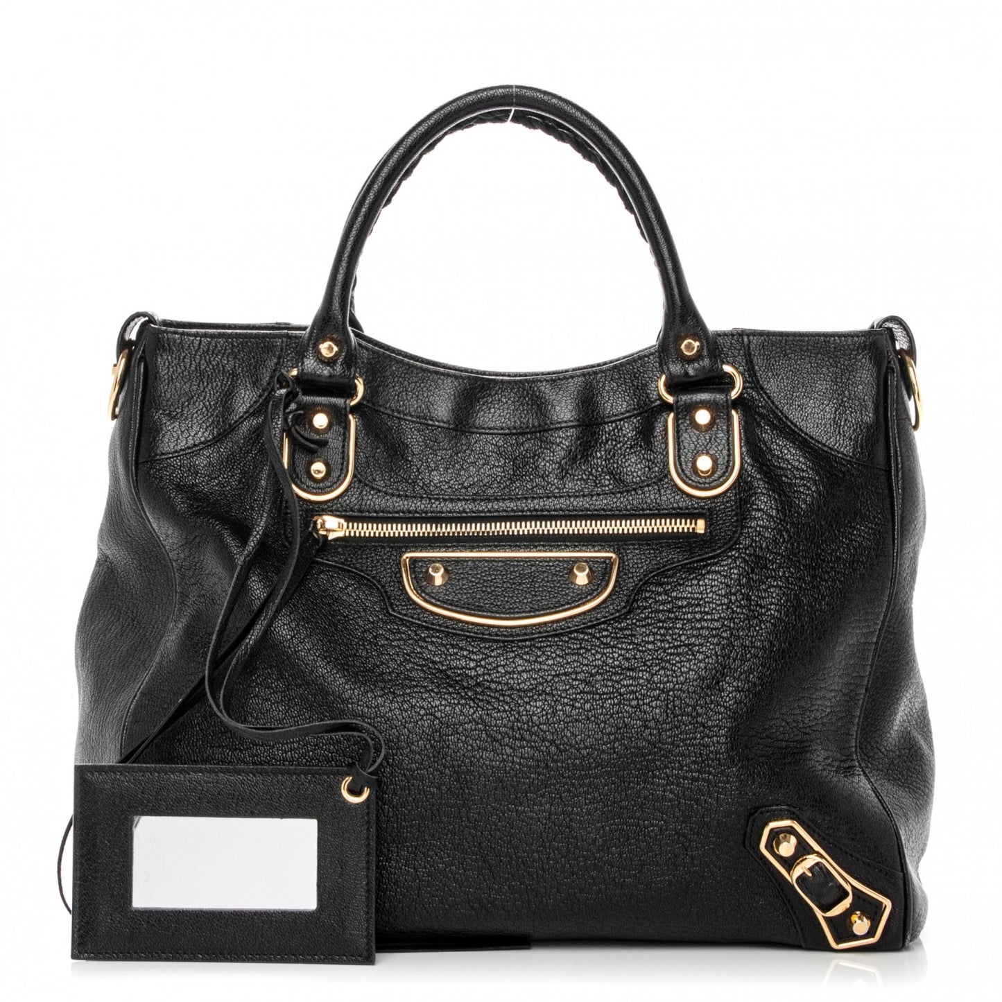 Chevre Gold Metallic Edge Hardware Velo Black