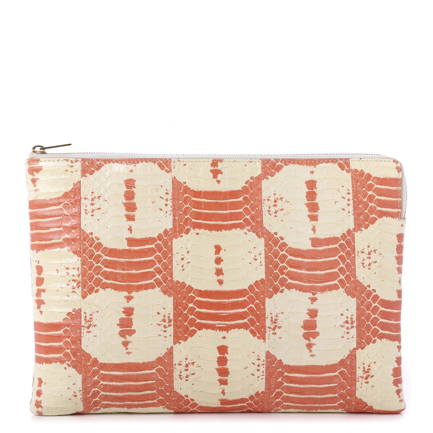 Watersnake Clutch Pouch Orange White