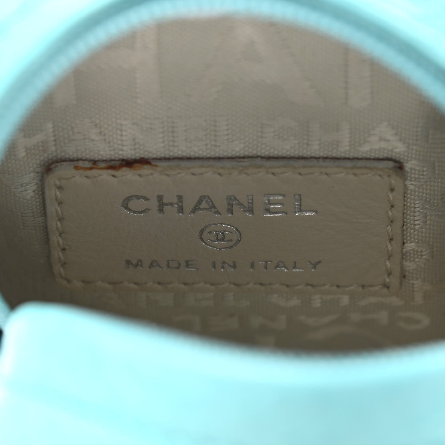 Chanel Calfskin CC Coin Purse Turquoise 6 of 11