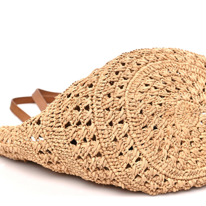 Saint Laurent Raffia Calfskin Medium Panier Tote Naturel 9 of 10
