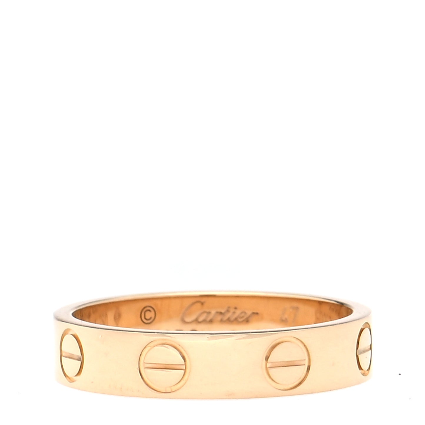 18K Yellow Gold 3.5mm LOVE Wedding Band Ring 47 4