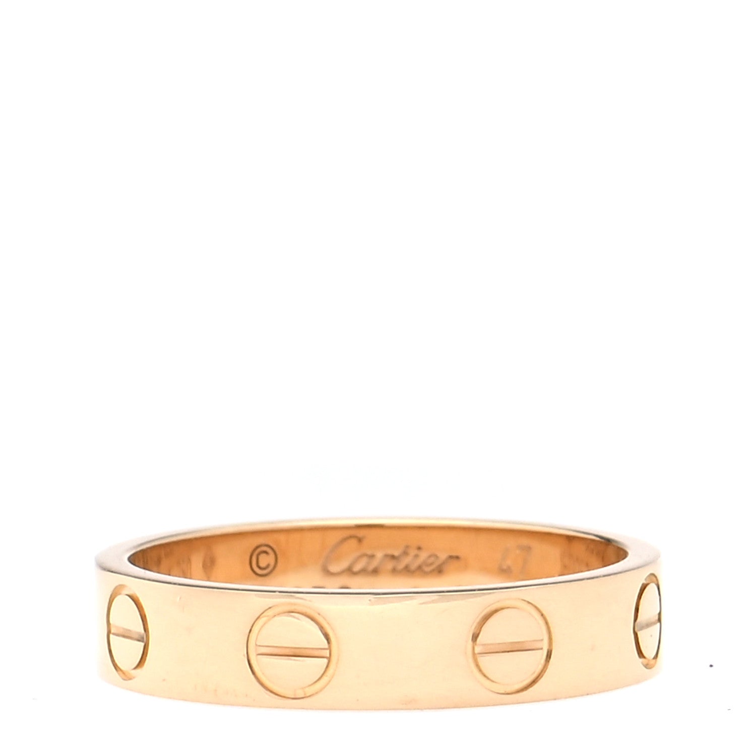 Cartier 18K Yellow Gold 3.5mm LOVE Wedding Band Ring 47 4 1 of 7