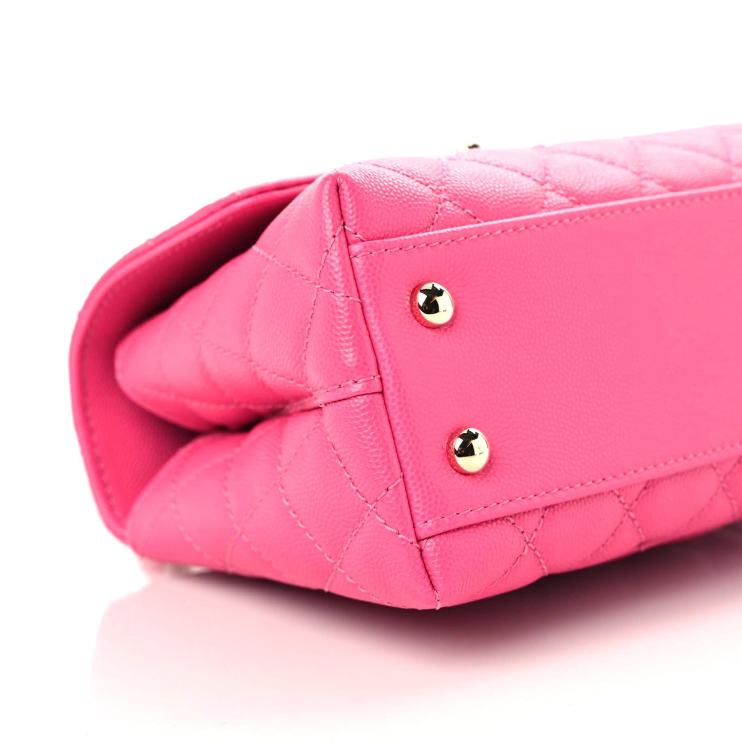 Caviar Quilted Mini Coco Handle Flap Rose