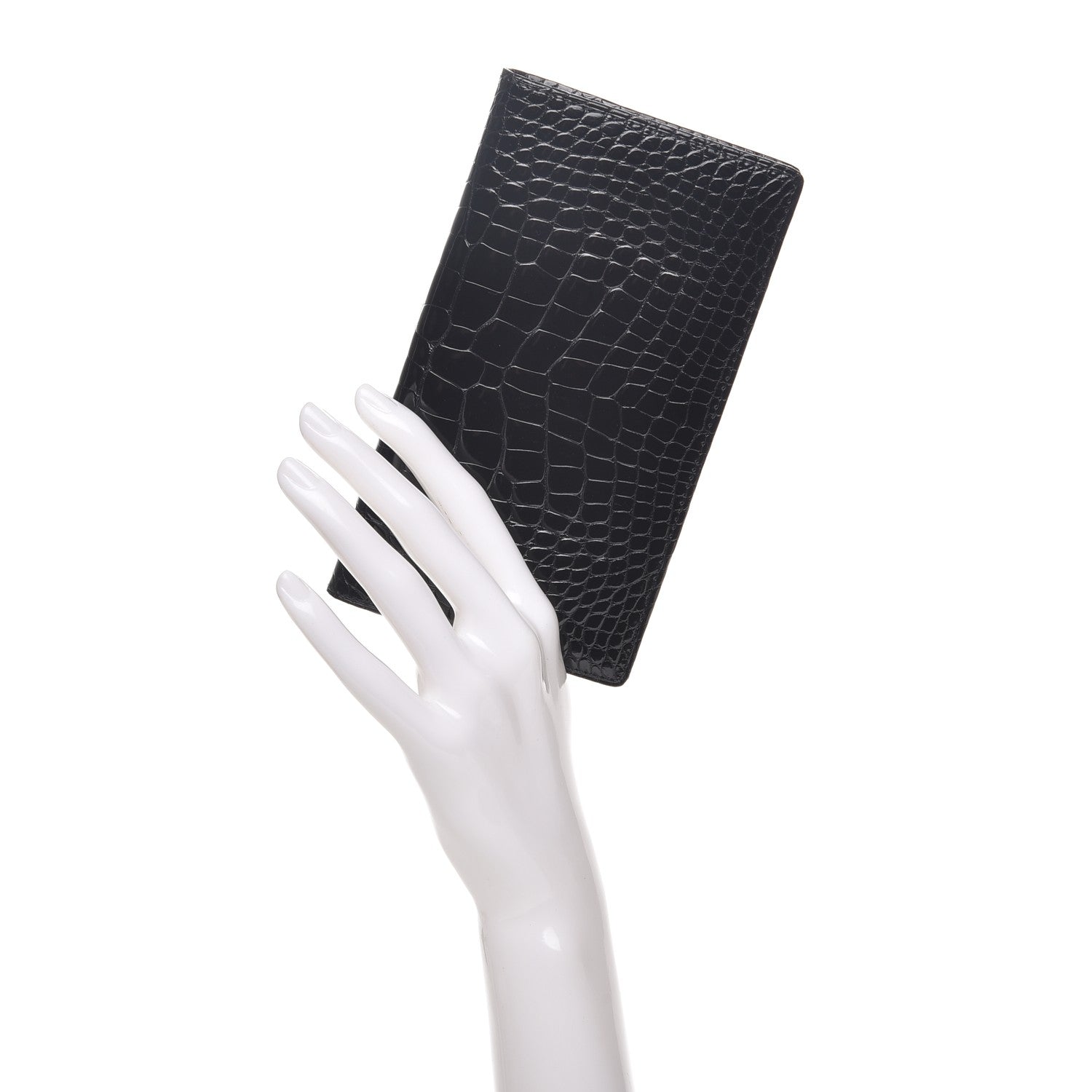 Louis Vuitton Alligator Checkbook Wallet Black 2 of 7