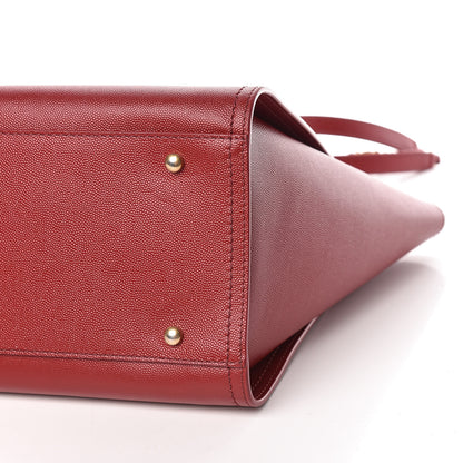 Chanel Caviar Small Studded Deauville Tote Red 9 of 10