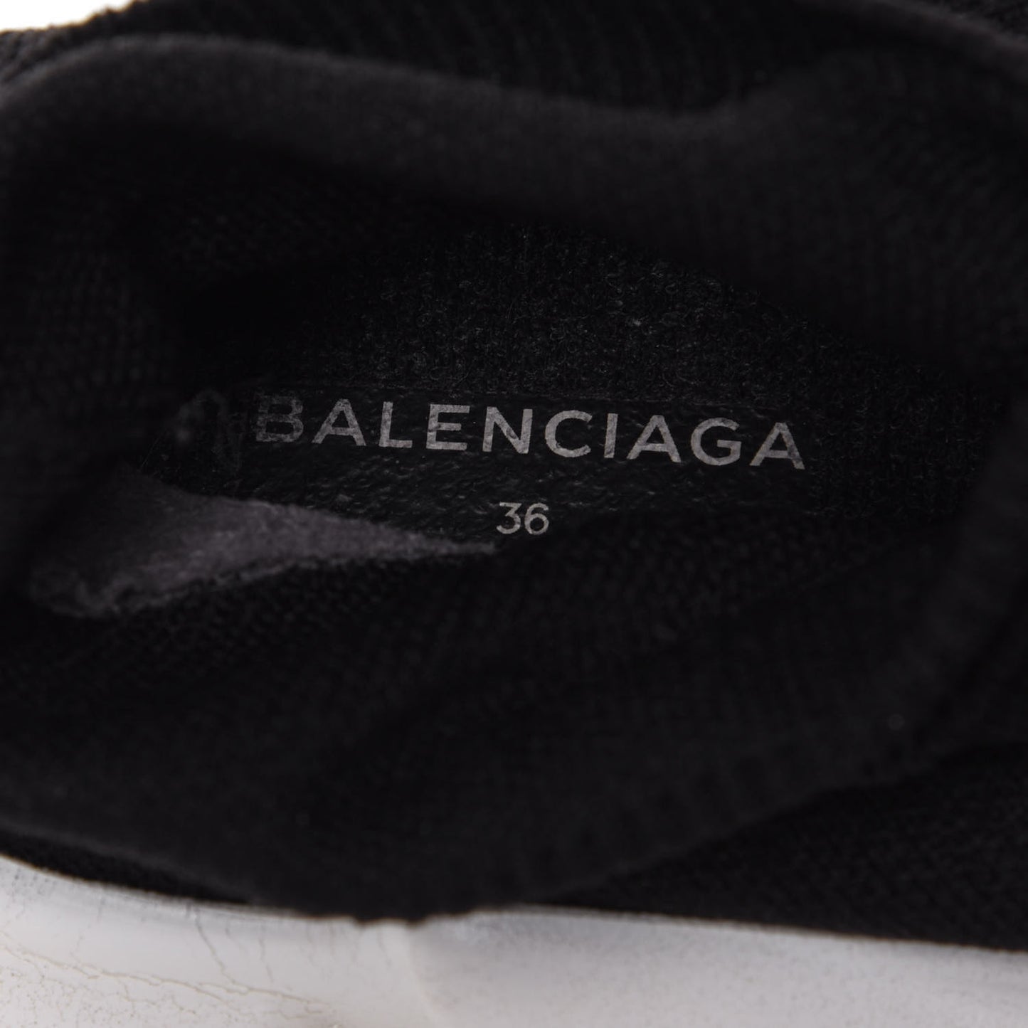Neoprene Knit Womens Speed Sneakers 36 Black White