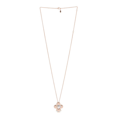 Louis Vuitton 18K White Rose Yellow Gold Diamond Vivienne Pendant Necklace 3 of 7
