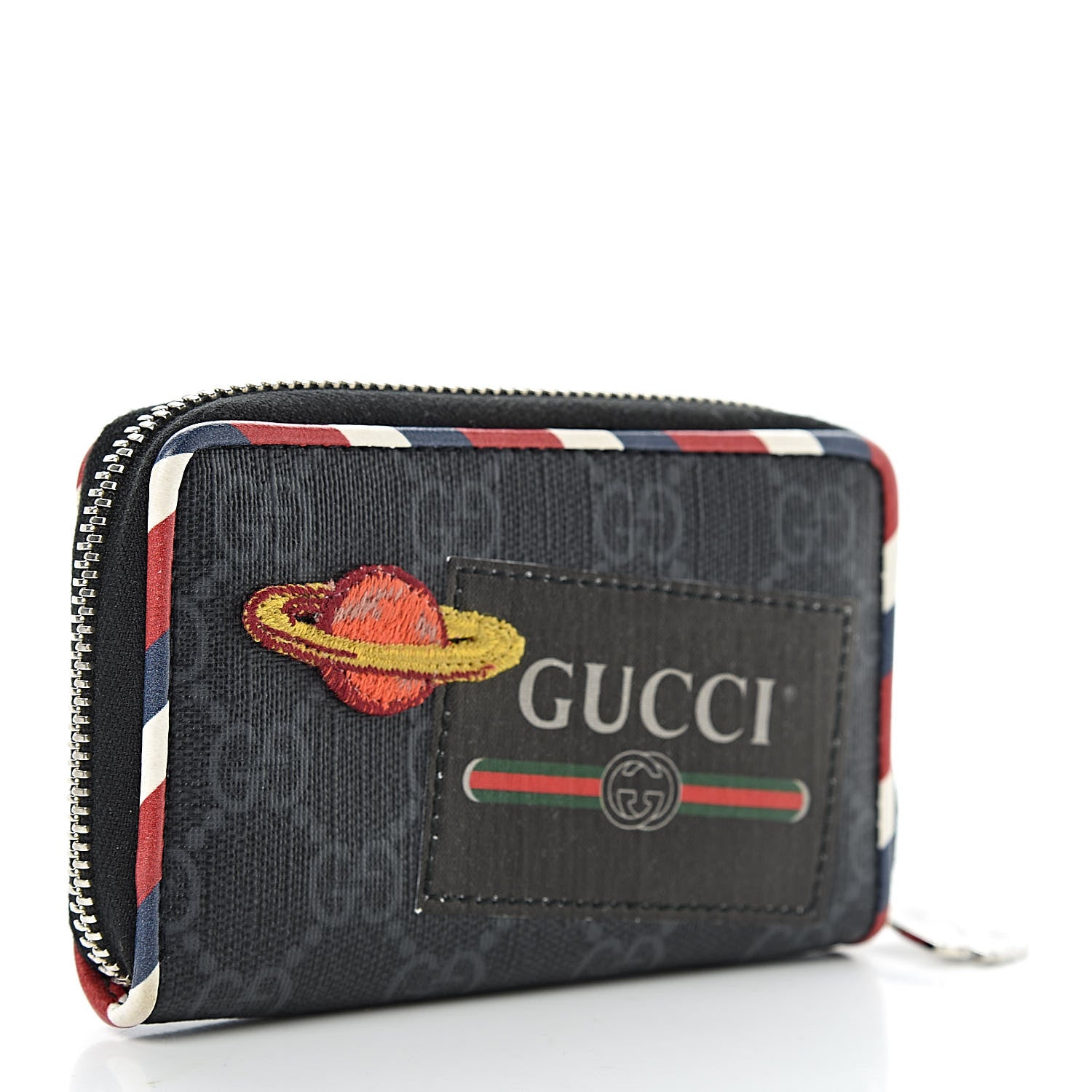 GUCCI ケース ラウンドジップ ナイトクーリエ GGスプリーム Gucci GG Supreme Monogram Night Courrier Embroidered Zip Around