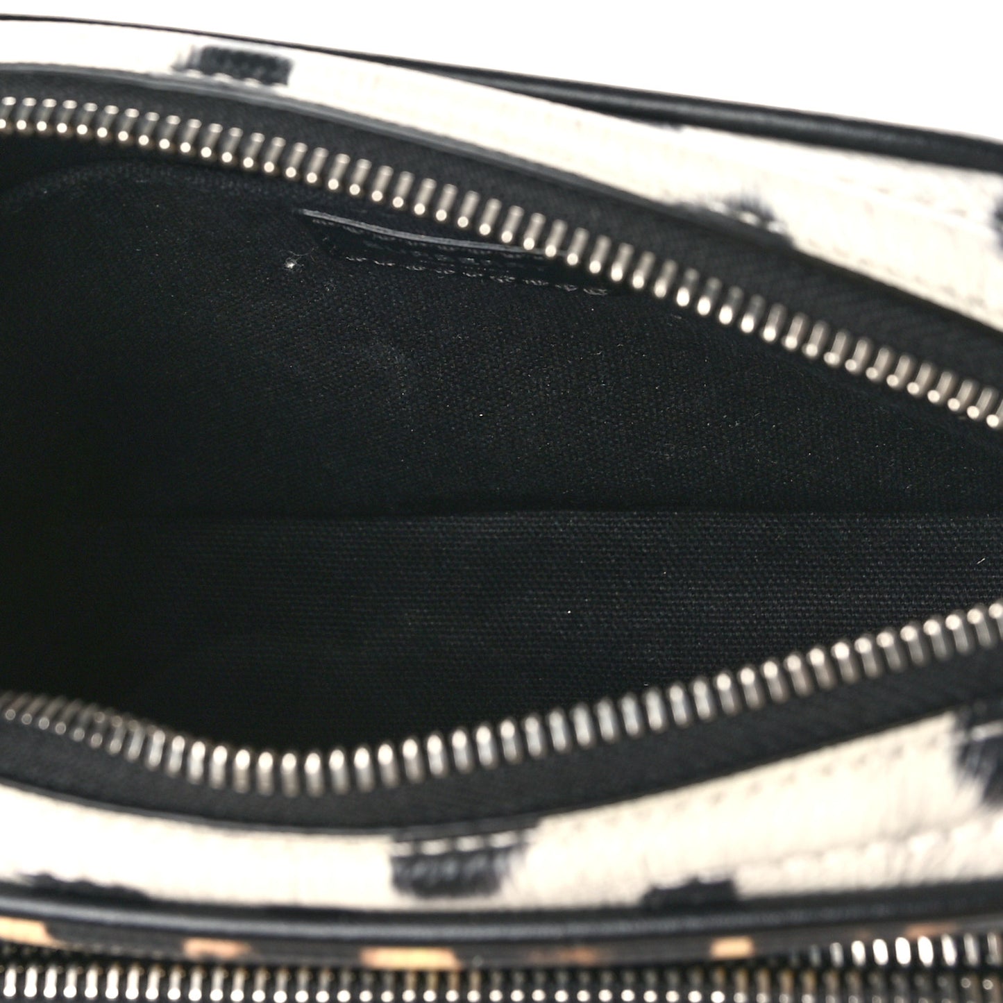 Calfskin Leopard Print Small Camera Bag Honey Black