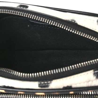 Burberry Calfskin Leopard Print Small Camera Bag Honey Black 5 of 8
