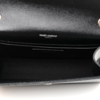 Saint Laurent Grain De Poudre Small Classic Monogram Kate Tassel Satchel Black 5 of 11