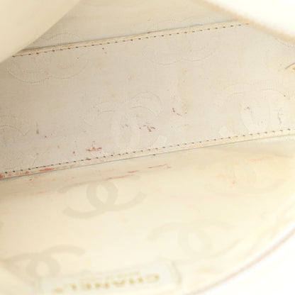 Chanel Caviar Resin CC Zip Clutch White 8 of 8
