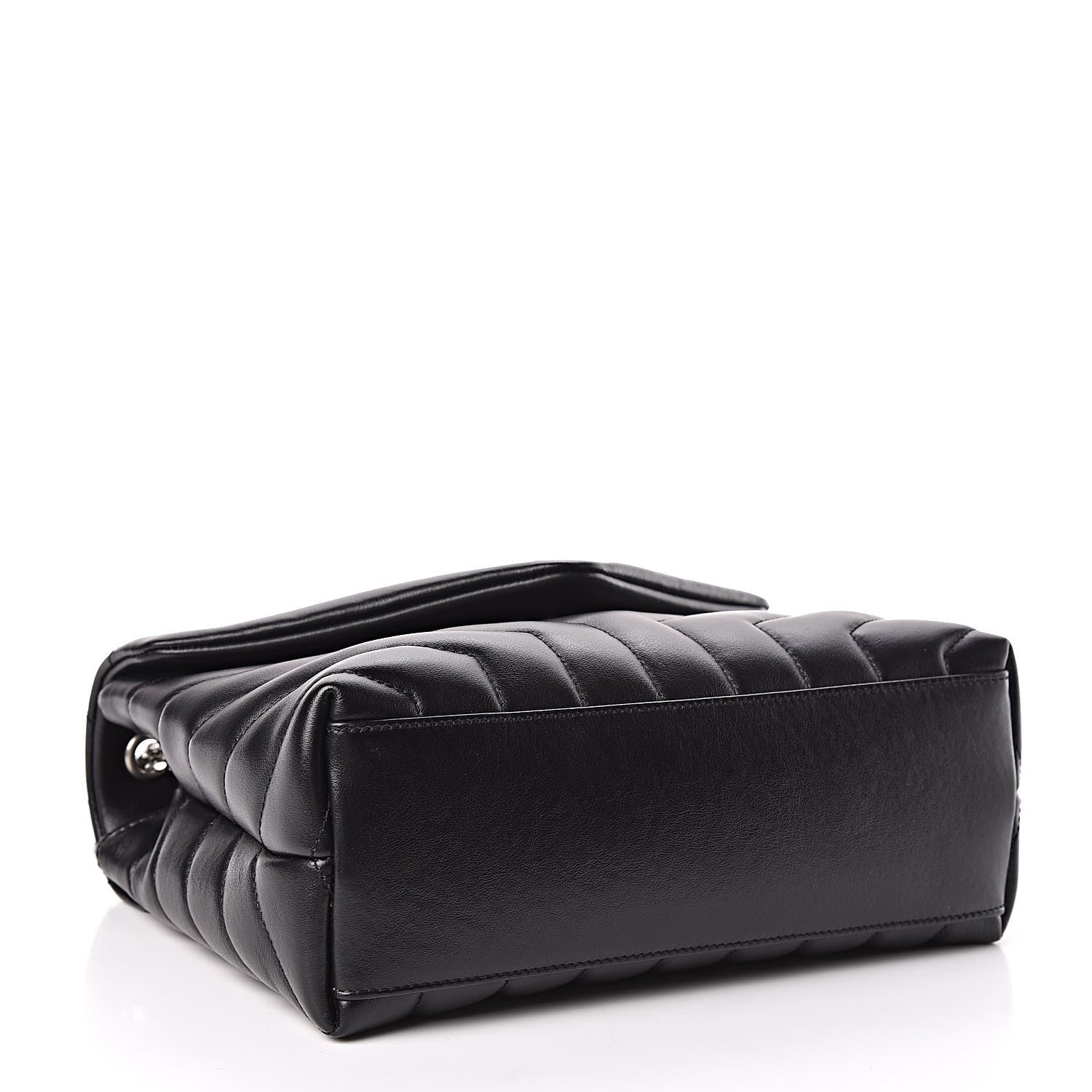 Saint Laurent Calfskin Y Quilted Monogram Small Loulou Chain Satchel Black 4 of 10