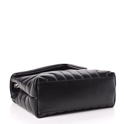 Saint Laurent Calfskin Y Quilted Monogram Small Loulou Chain Satchel Black 4 of 10